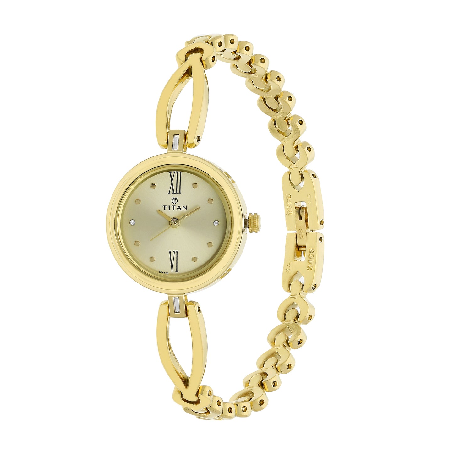 Titan Karishma Champagne Dial Alog Watch for Women (2601YM01)