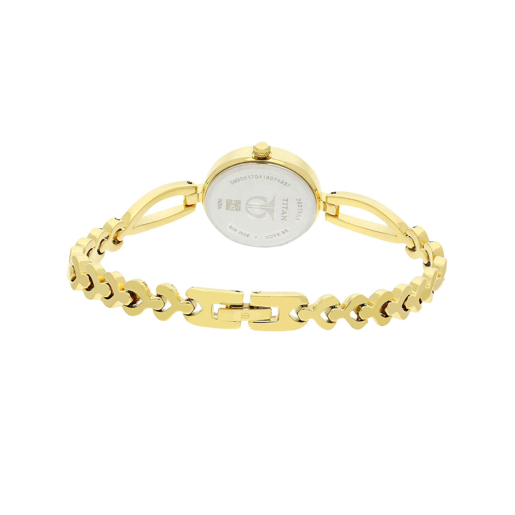 Titan Karishma Champagne Dial Alog Watch for Women (2601YM01)