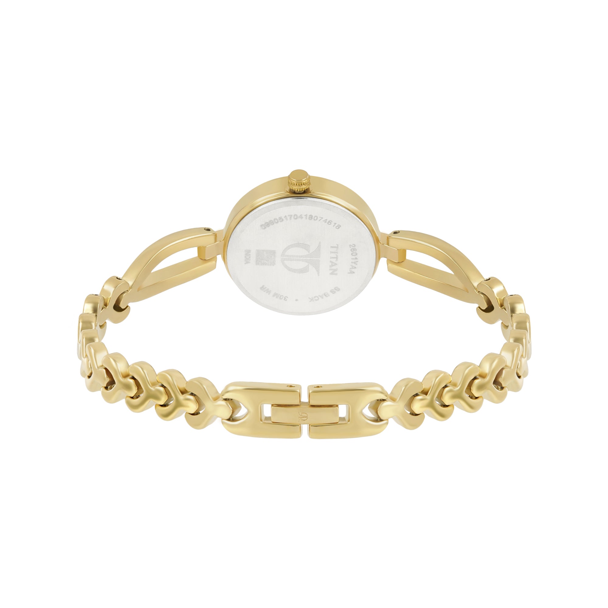 Titan Karishma Champagne Dial Alog Watch for Women (2601YM02)
