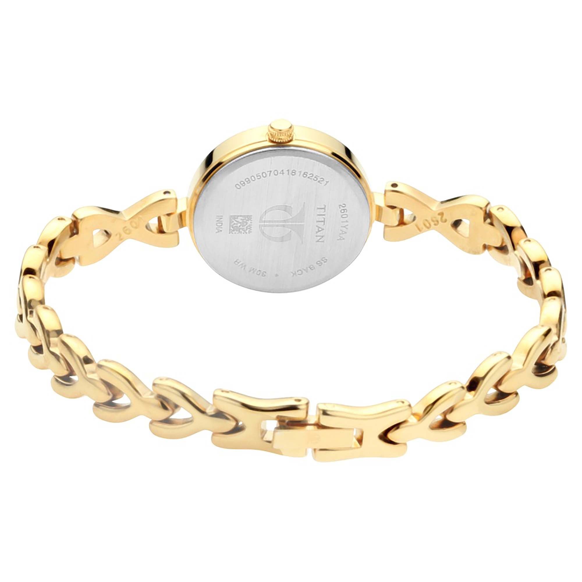 Champagne Dial Metal Strap Watch (2601YM03)