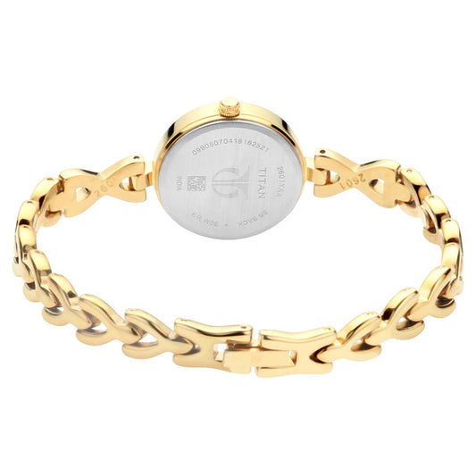 Champagne Dial Metal Strap Watch (2601YM03)