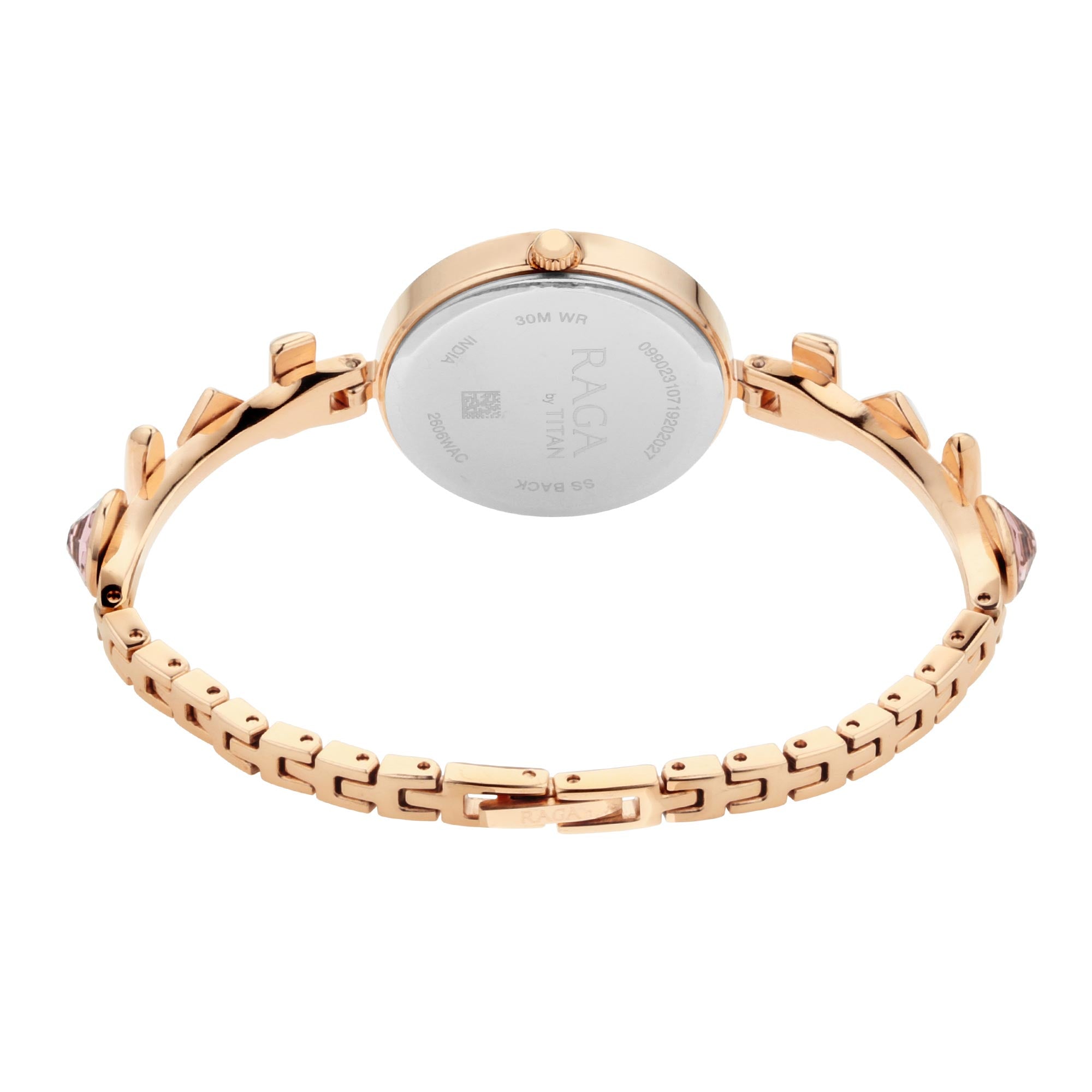 Titan Raga Facets Rose Gold Dial Women Watch With Stainless Steel Strap