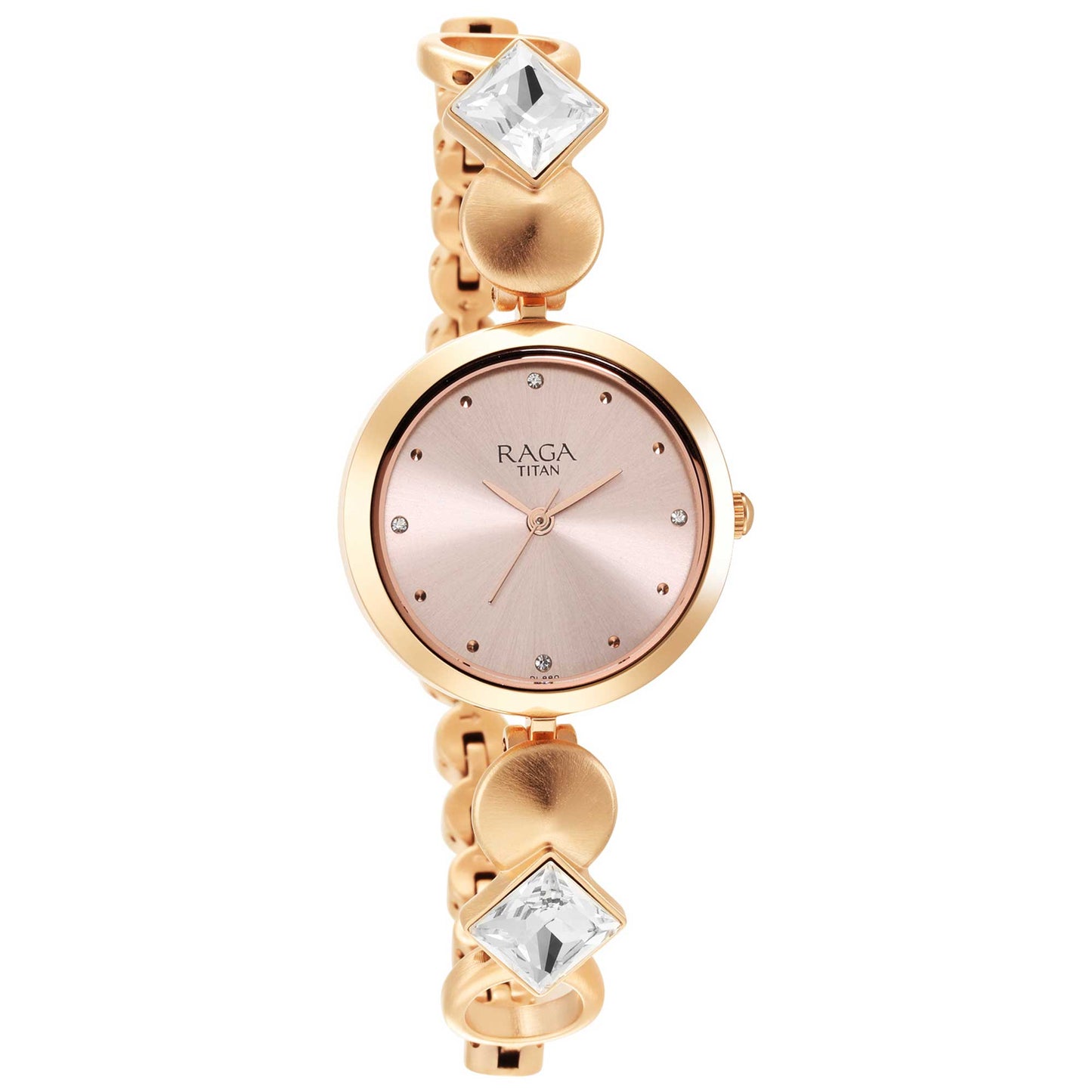 Titan Love All Pink Dial Analog Metal Strap Watch for Women