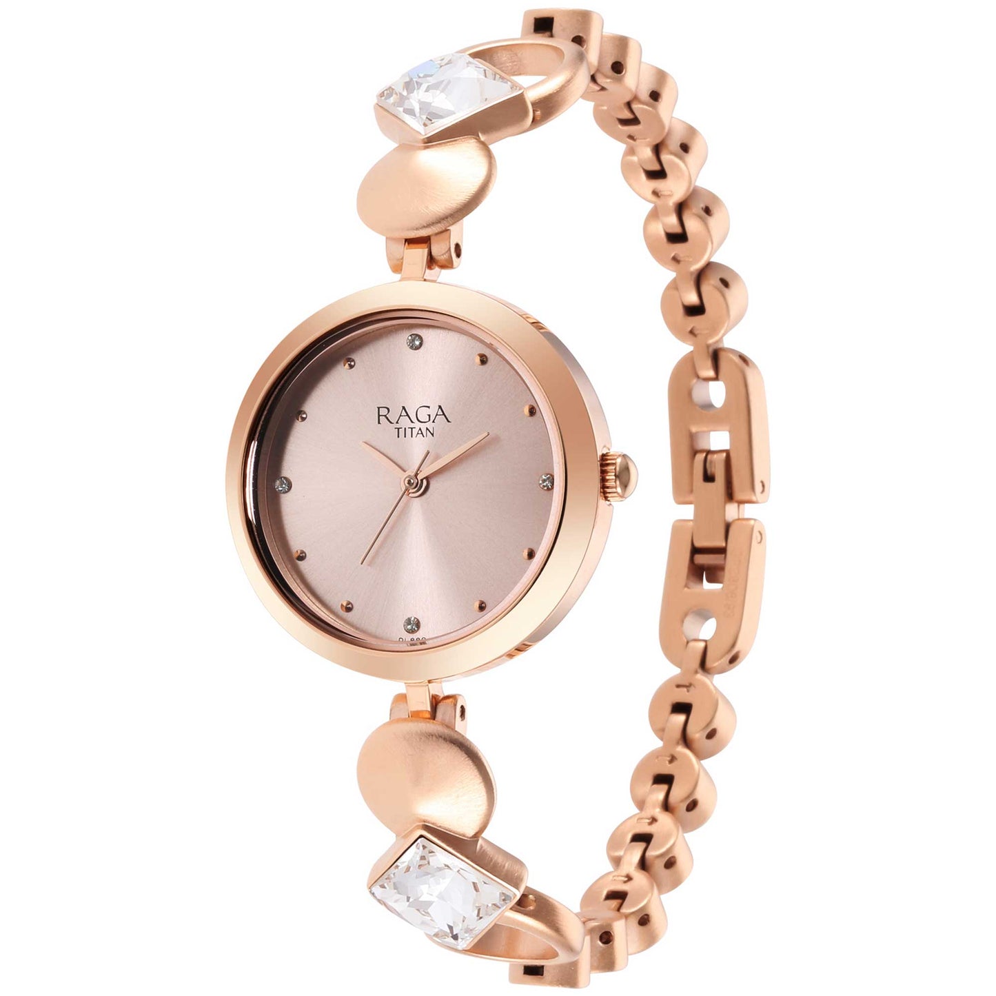 Titan Love All Pink Dial Analog Metal Strap Watch for Women