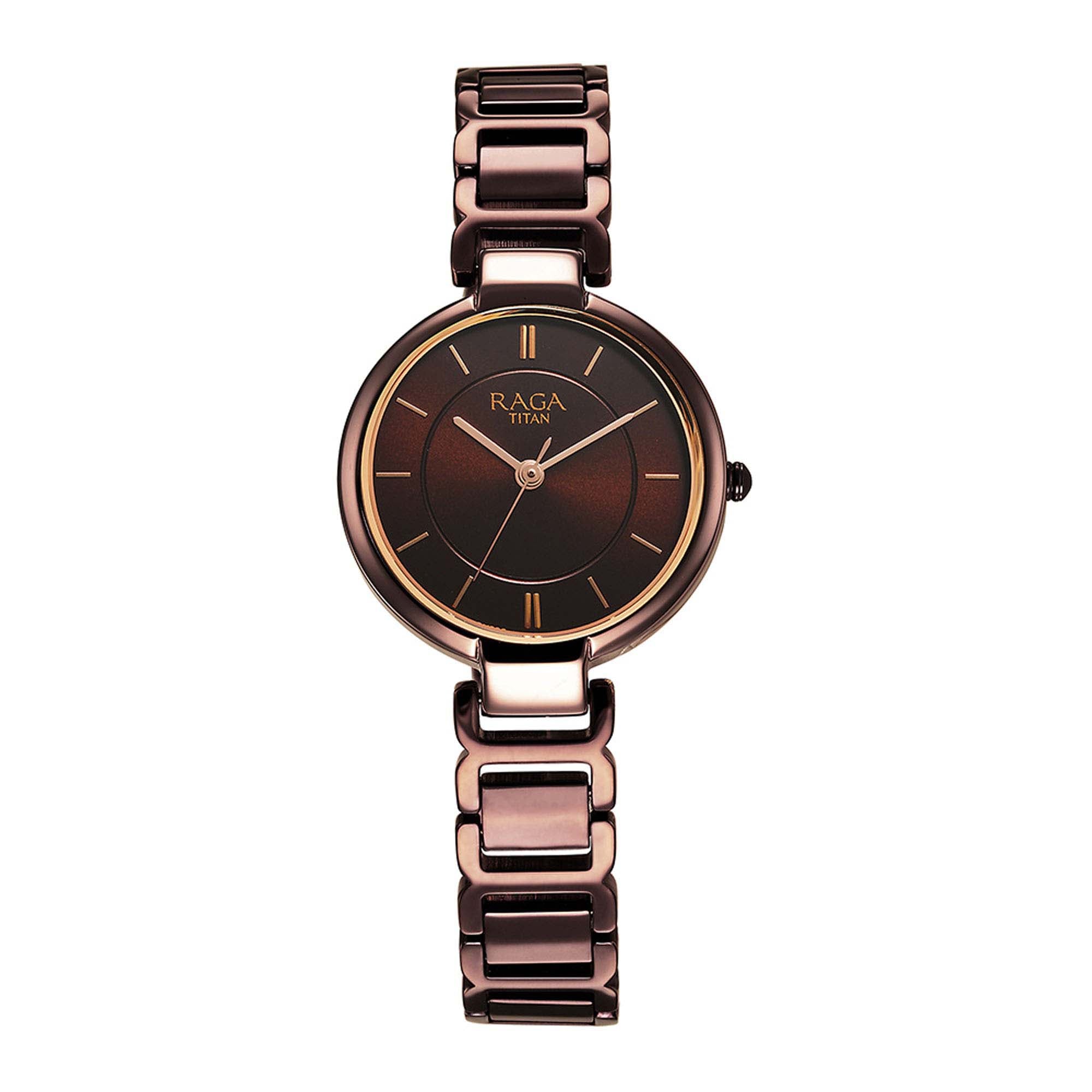 Raga Delight Brown Dial Metals Strap Watch (2608QM02)