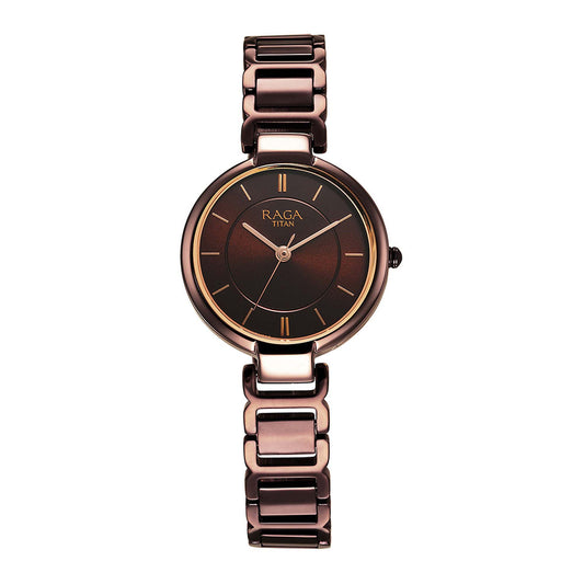 Raga Delight Brown Dial Metals Strap Watch (2608QM02)