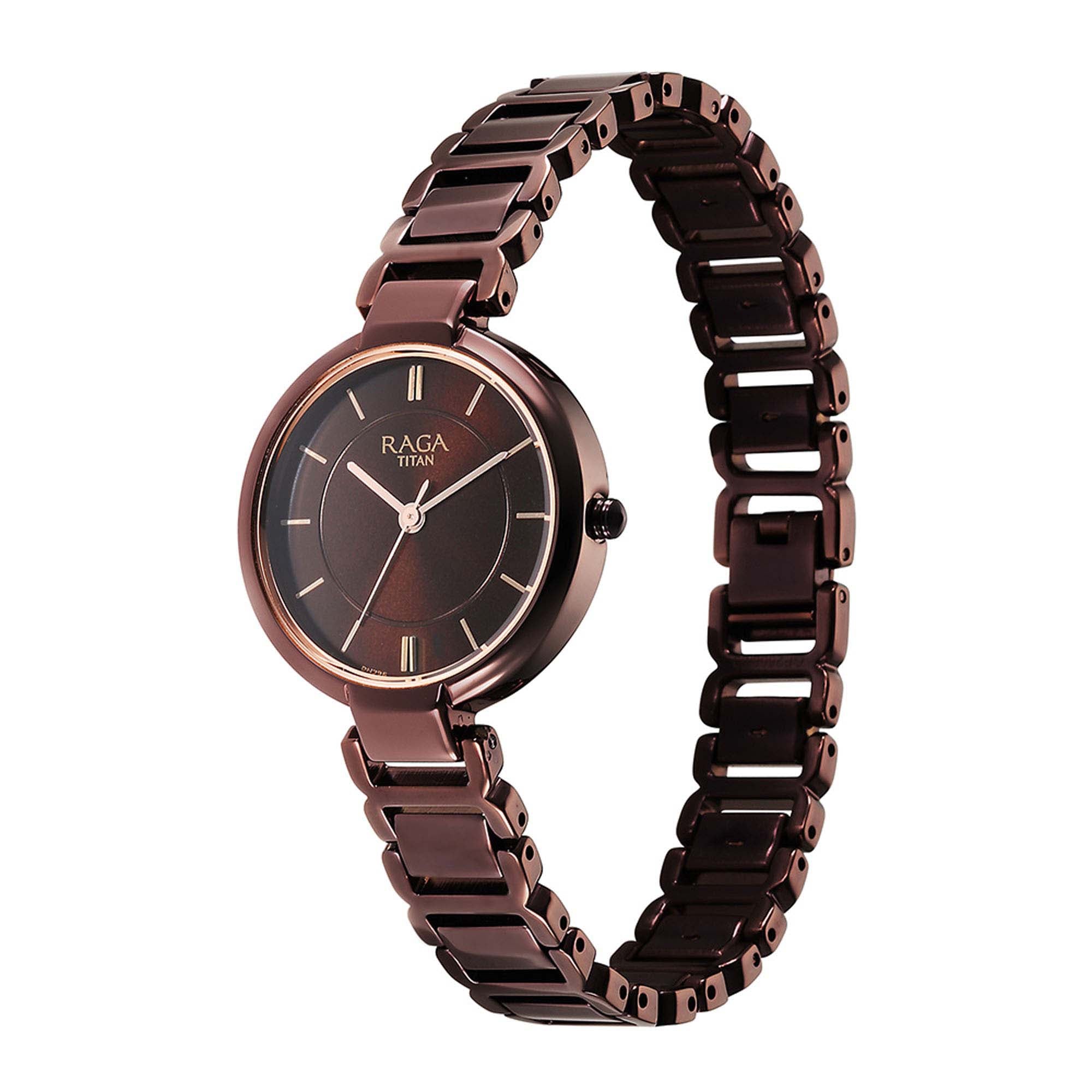 Raga Delight Brown Dial Metals Strap Watch (2608QM02)