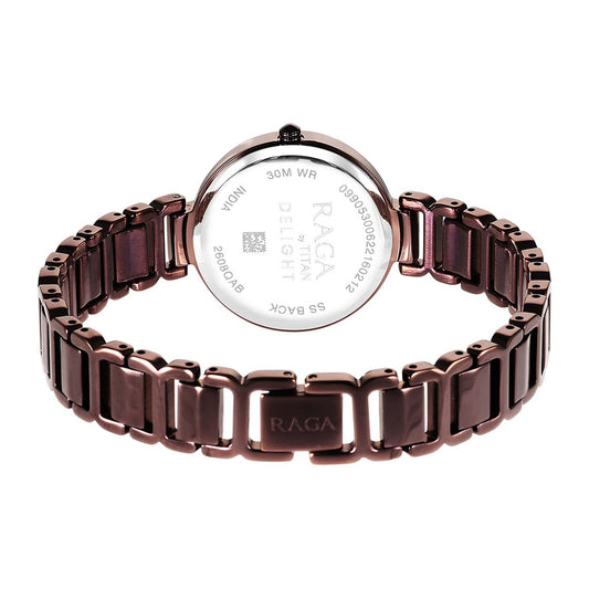 Raga Delight Brown Dial Metals Strap Watch (2608QM02)