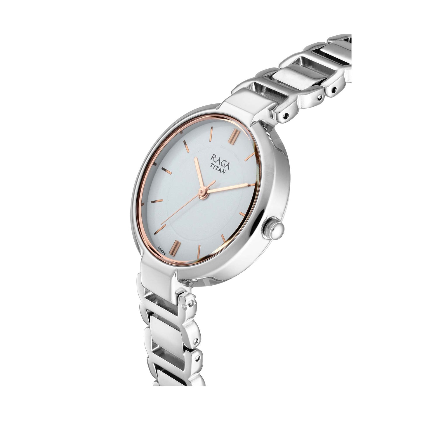 Titan Raga Viva White Dial Alog Watch for Women (2608SM01)