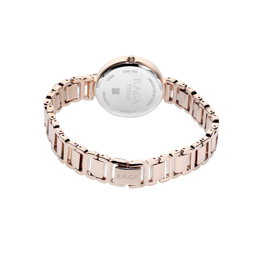 Titan Raga Viva Rose Gold Dial Alog Watch for Women (2608WM01)