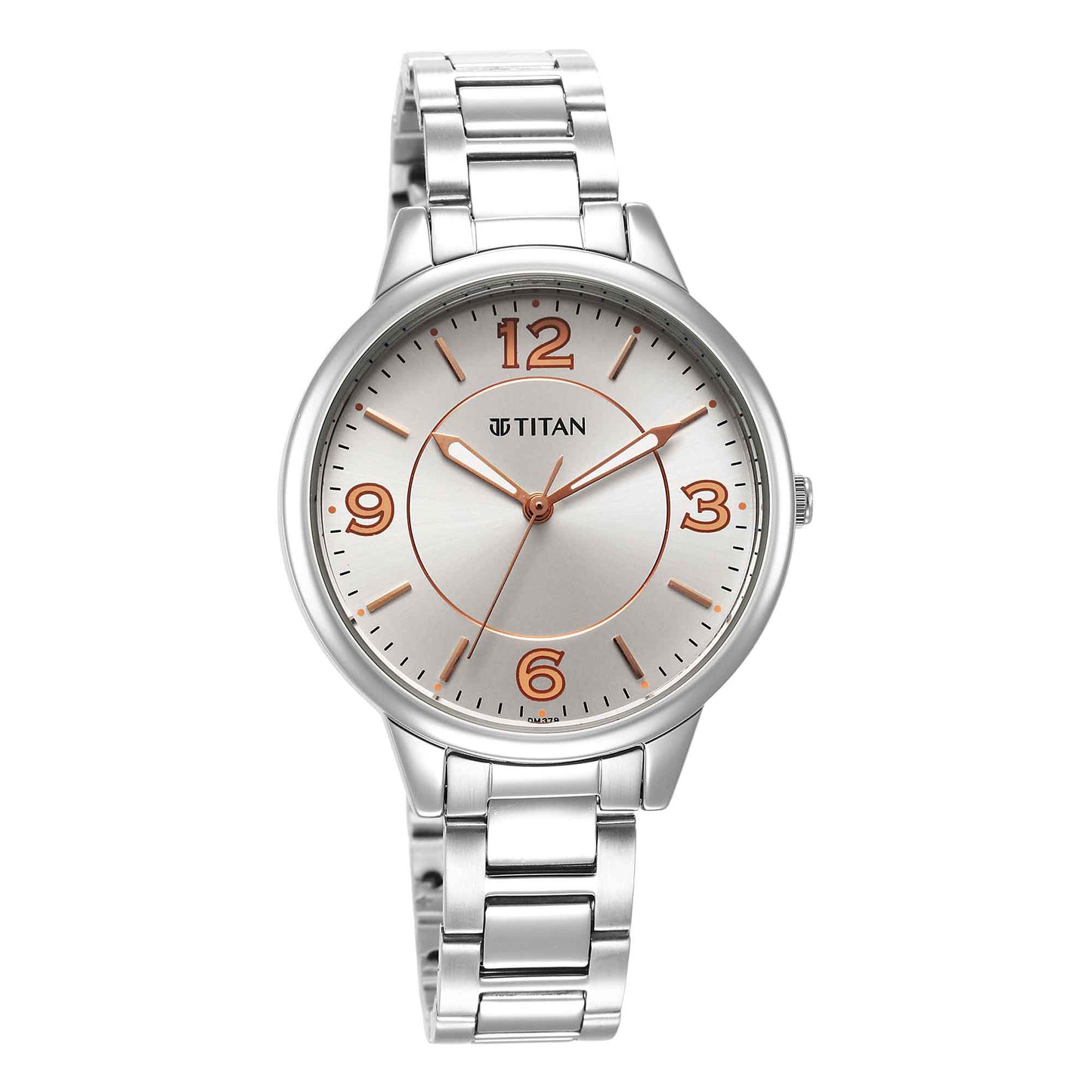 Urban Silver White Dial Metal Strap Watch (2617SM07)