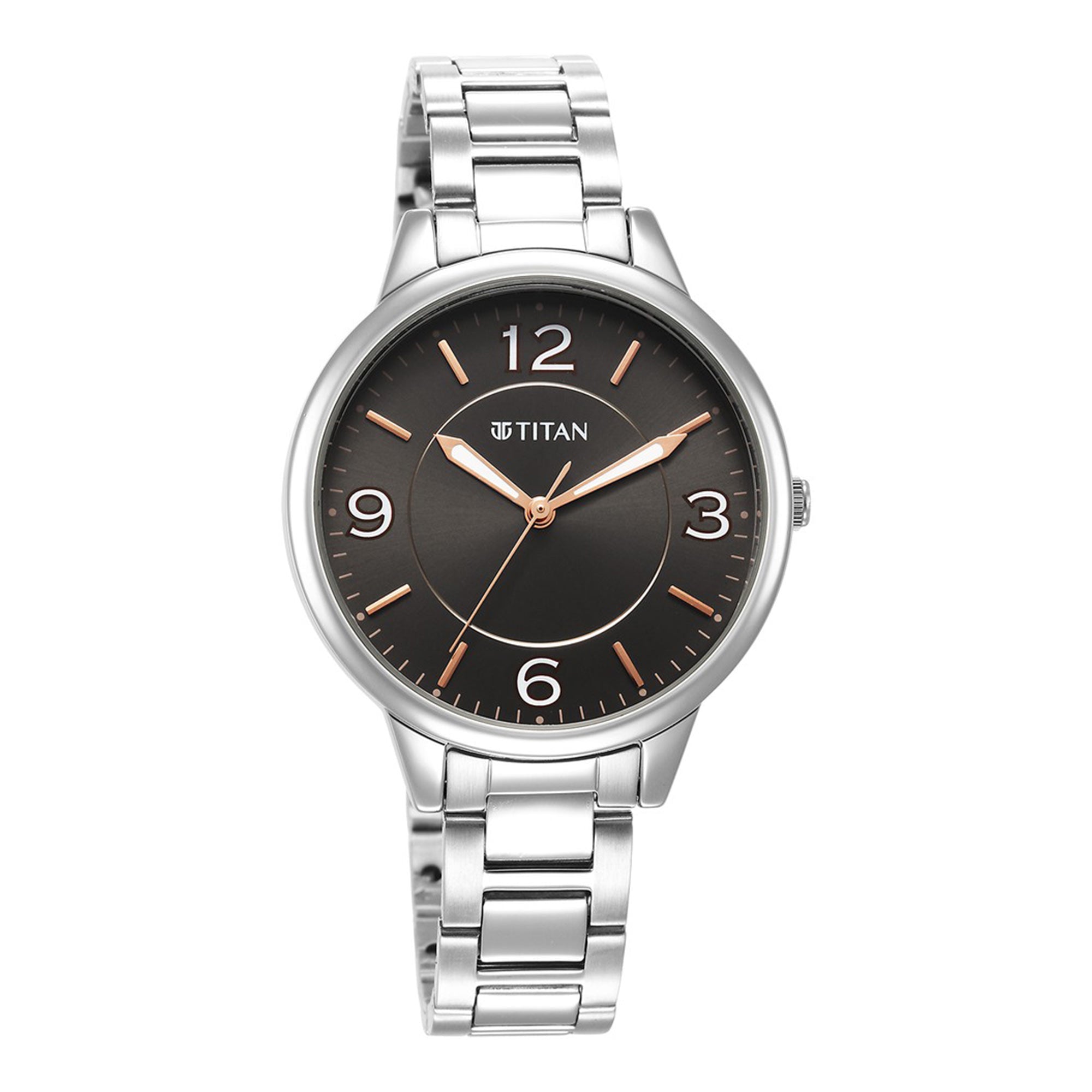 Titan Urban Anthracite Dial Alog Metal Strap watch for Women (2617SM08)