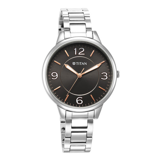 Titan Urban Anthracite Dial Alog Metal Strap watch for Women (2617SM08)