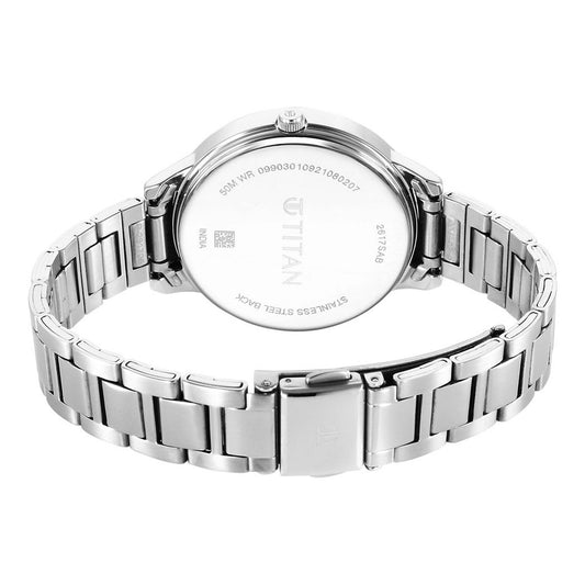 Titan Urban Anthracite Dial Alog Metal Strap watch for Women (2617SM08)
