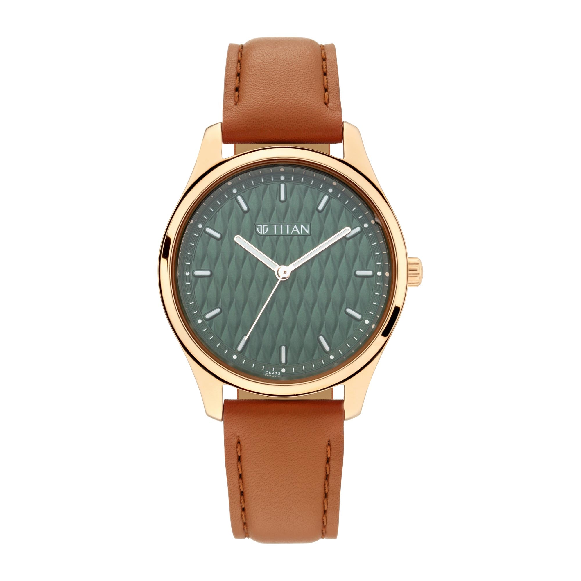Workwear Watch with Green Dial & Leather Strap (2639WL01)
