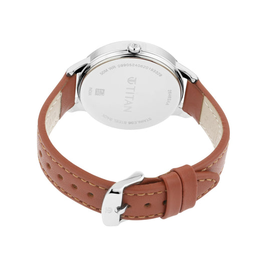 Workwear Watch with Green Dial Leather Strap (2648SL01)