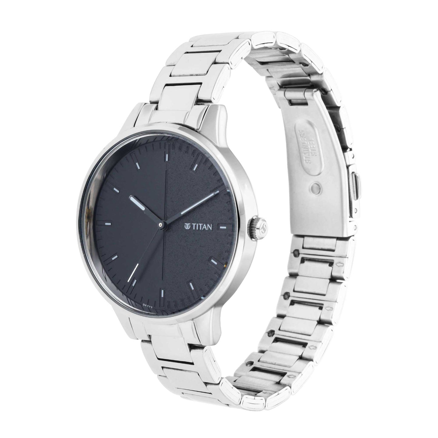 Workwear Watch with Black Dial Metal Strap (2648SM02)