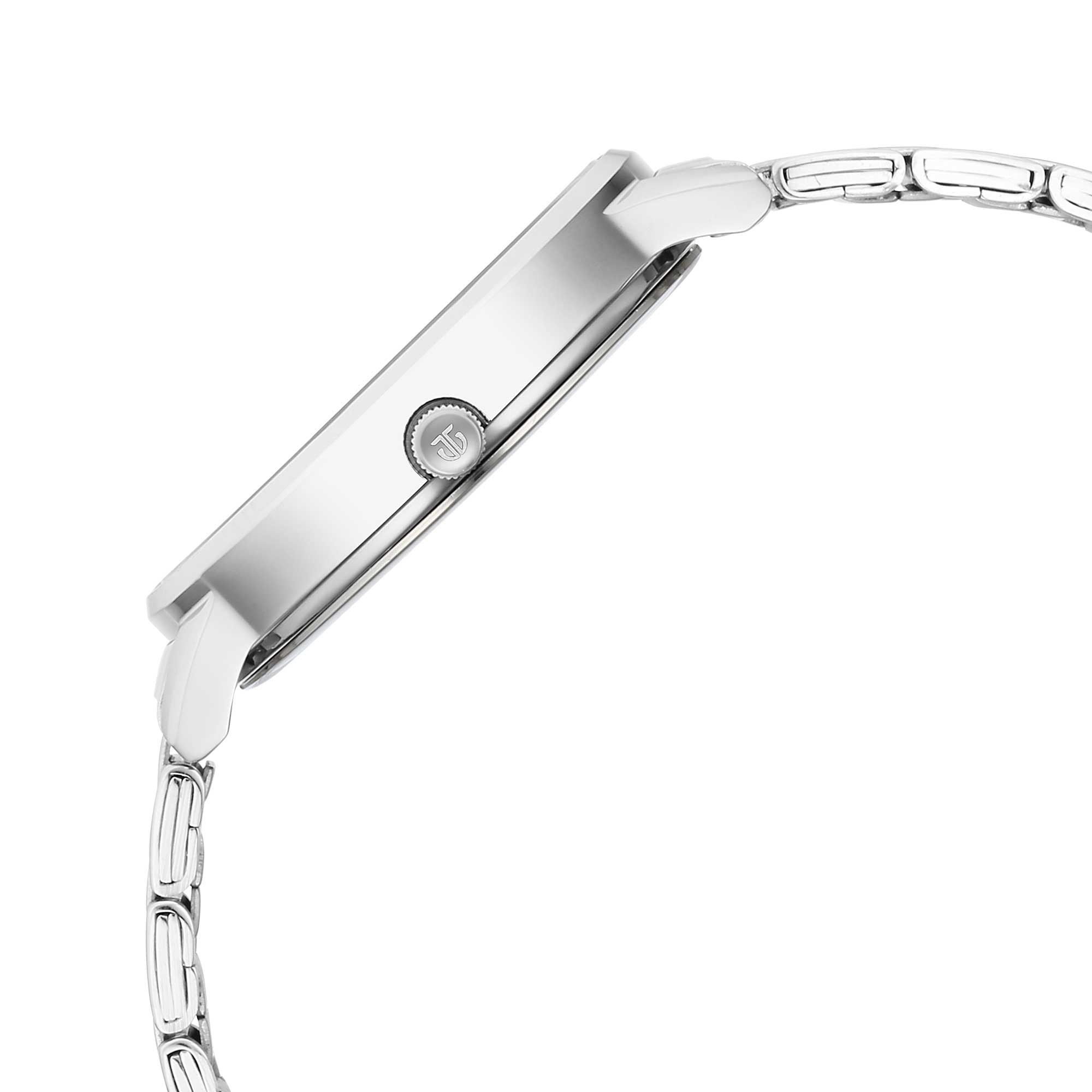Titan Quartz Alog Silver Dial Watch for Women (2648SM07)