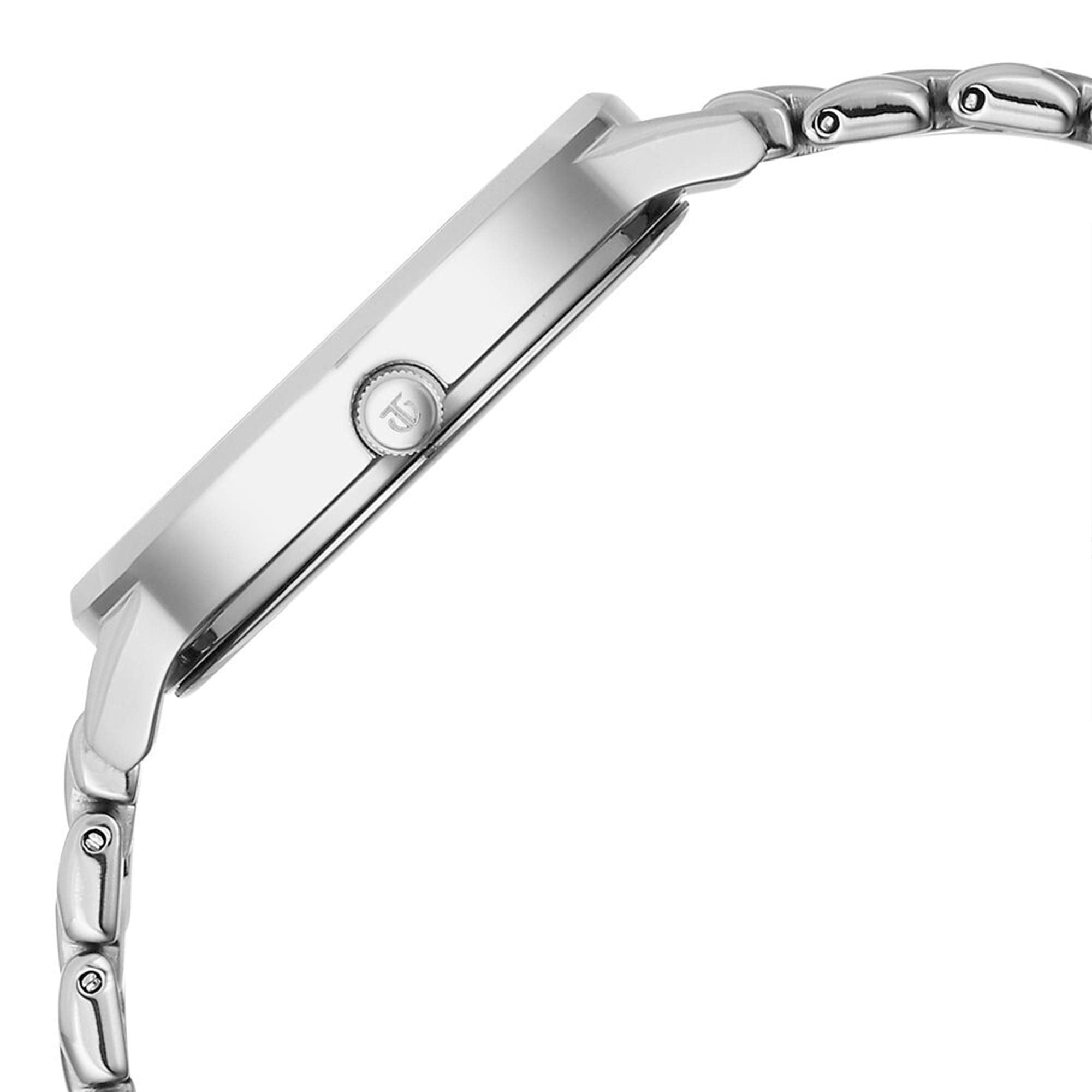 Titan Neo Quartz Analog Rose Gold Dial Silver Metal Strap Watch For Women