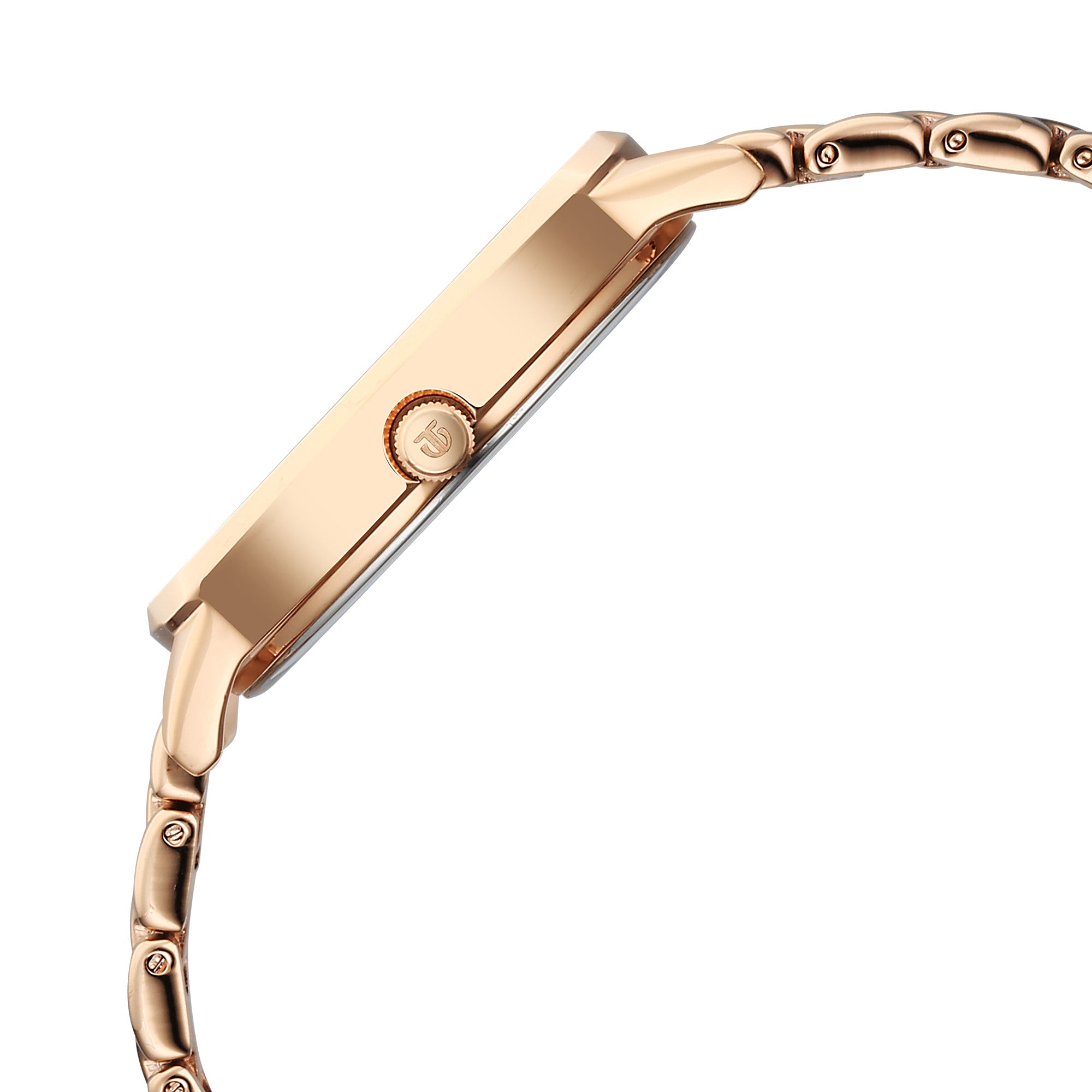 Titan Razzle Dazzle Quartz Analog Rose Gold Dial Stainless Steel Strap Watch For Women