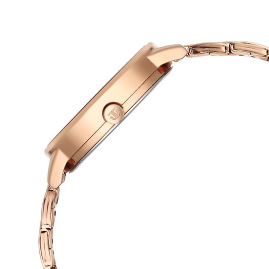 Titan Razzle Dazzle Quartz Analog with Day and Date Pink Dial Rose Gold Stainless Steel Strap Watch For Women