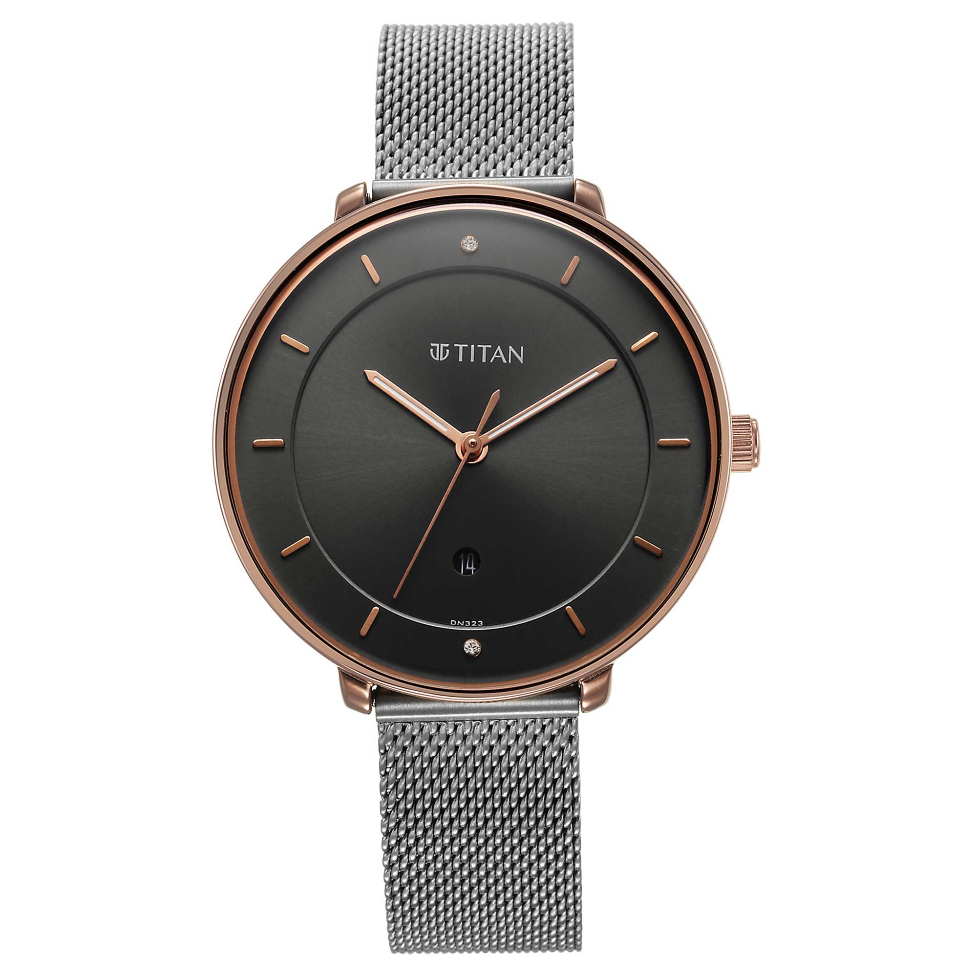 Noir Anthracite Dial Metal Strap Watch (2651KM01)