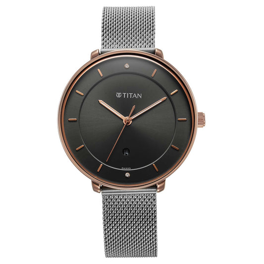 Noir Anthracite Dial Metal Strap Watch (2651KM01)