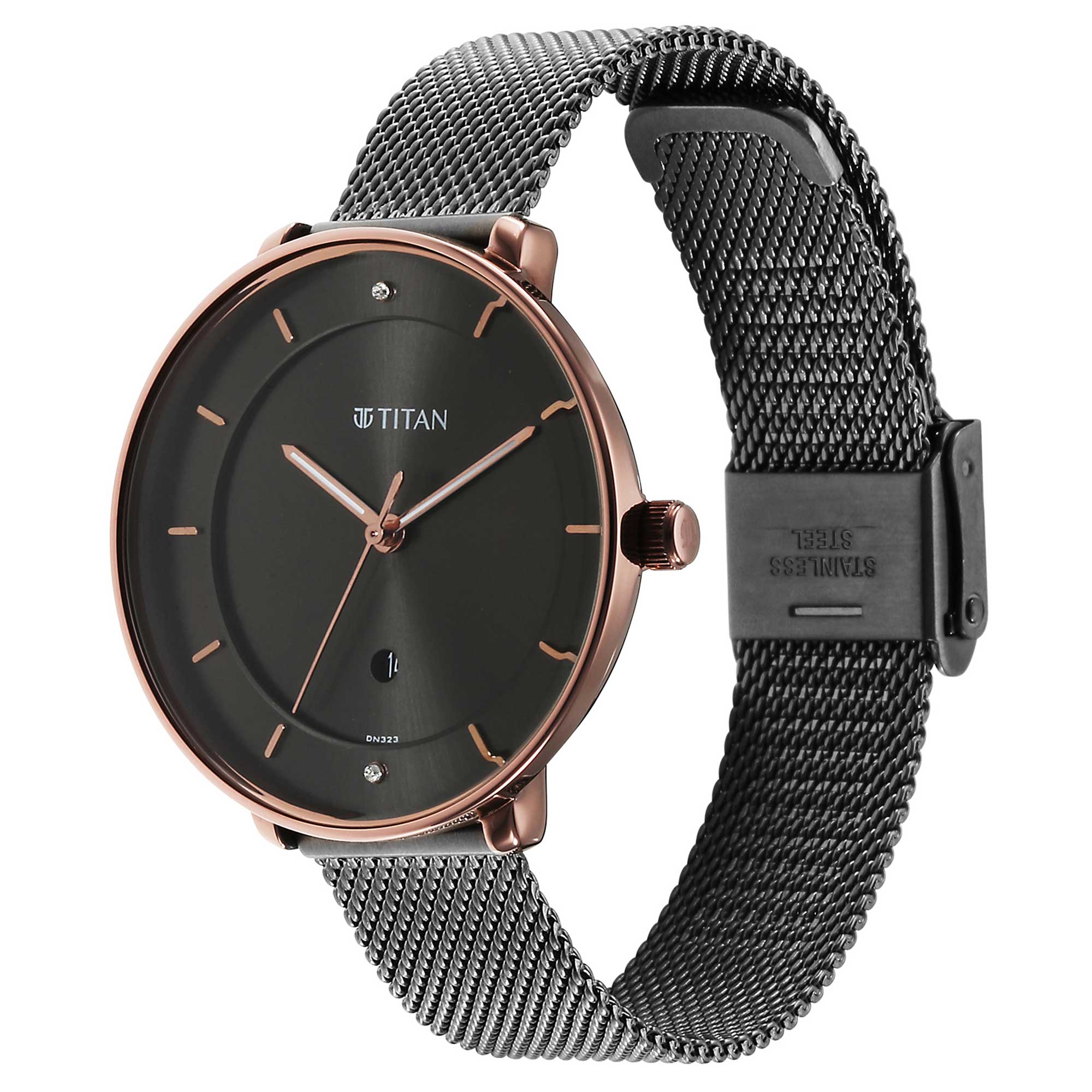 Noir Anthracite Dial Metal Strap Watch (2651KM01)