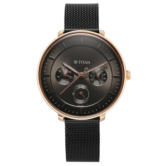 Noir Anthracite Dial Metal Strap Watch (2651KM04)