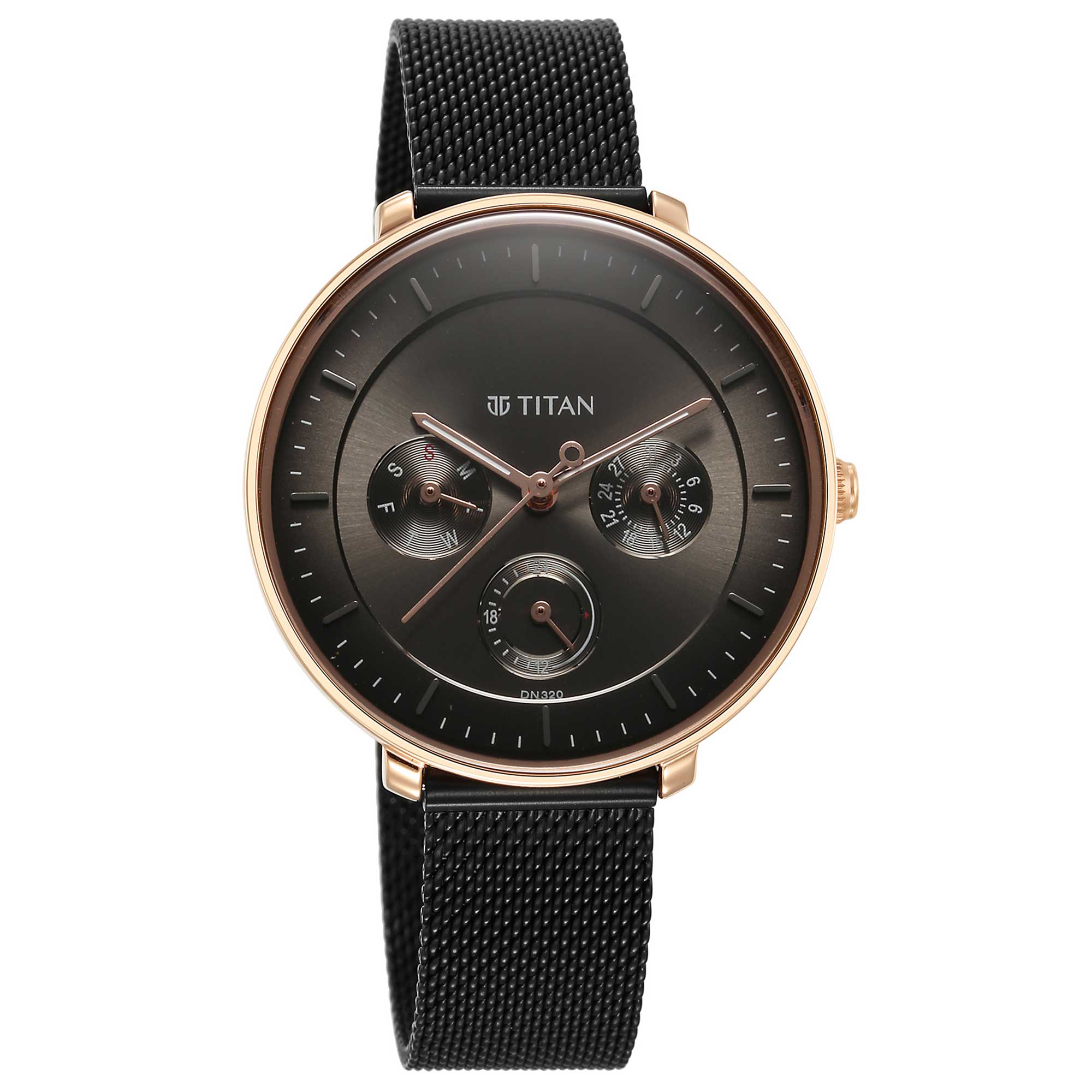 Noir Anthracite Dial Metal Strap Watch (2651KM04)