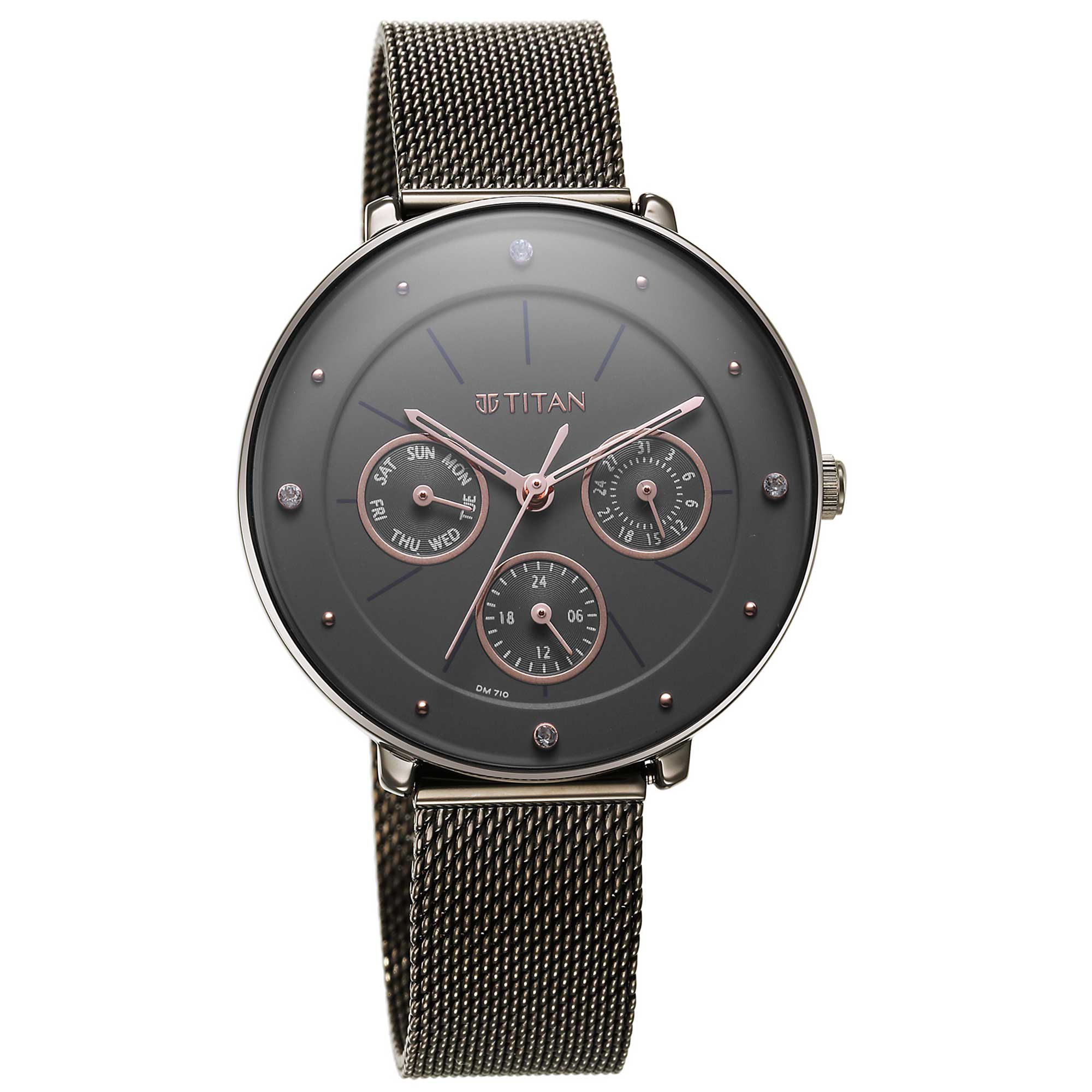 Neo Grey Dial Stainless Steel Strap Watch for Women (2651QM01)