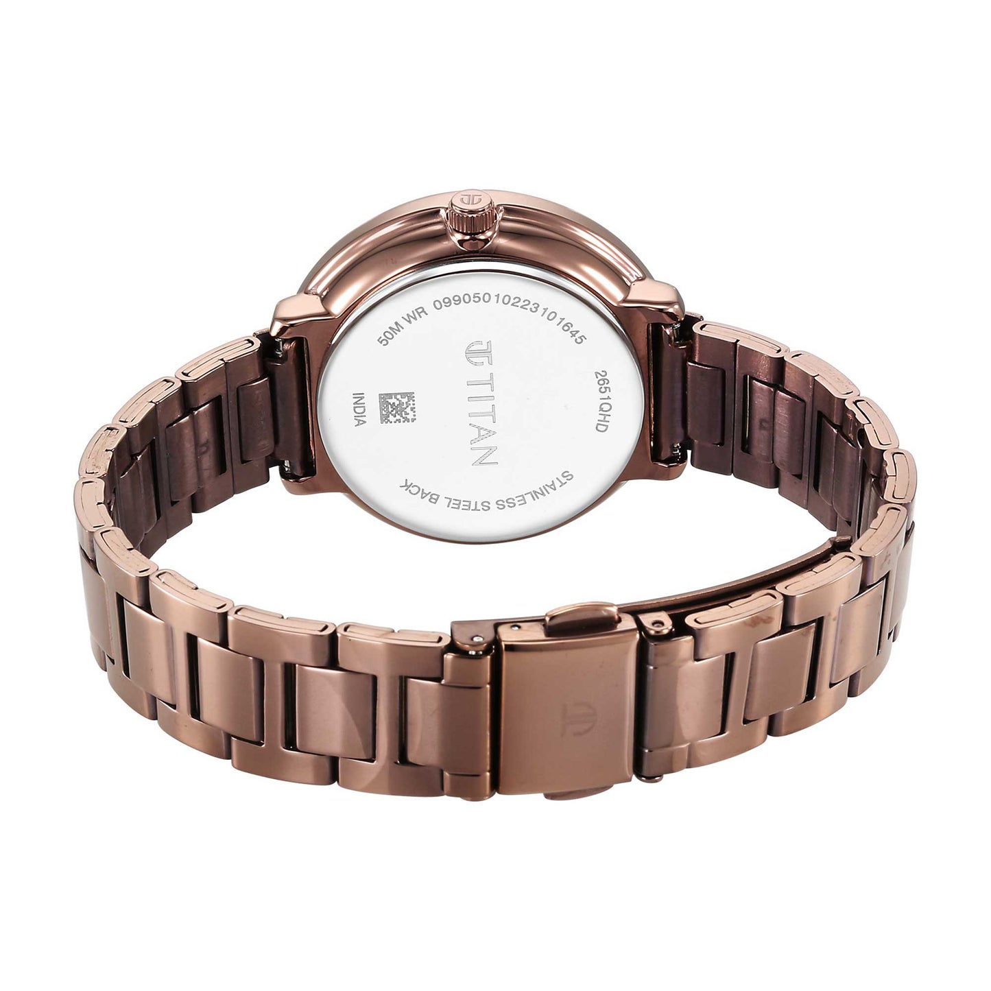 Titan Marhaba Brown Dial Alog Stainless Steel Strap watch for Women (2651QM03)