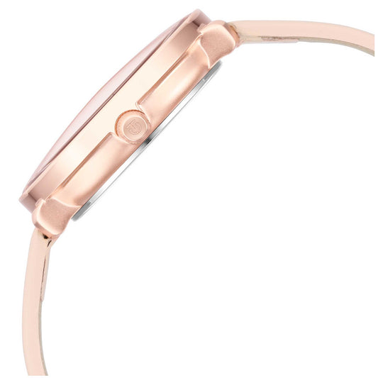 Workwear Rose Gold Dial Red Leather Strap Watch (2651WL03)