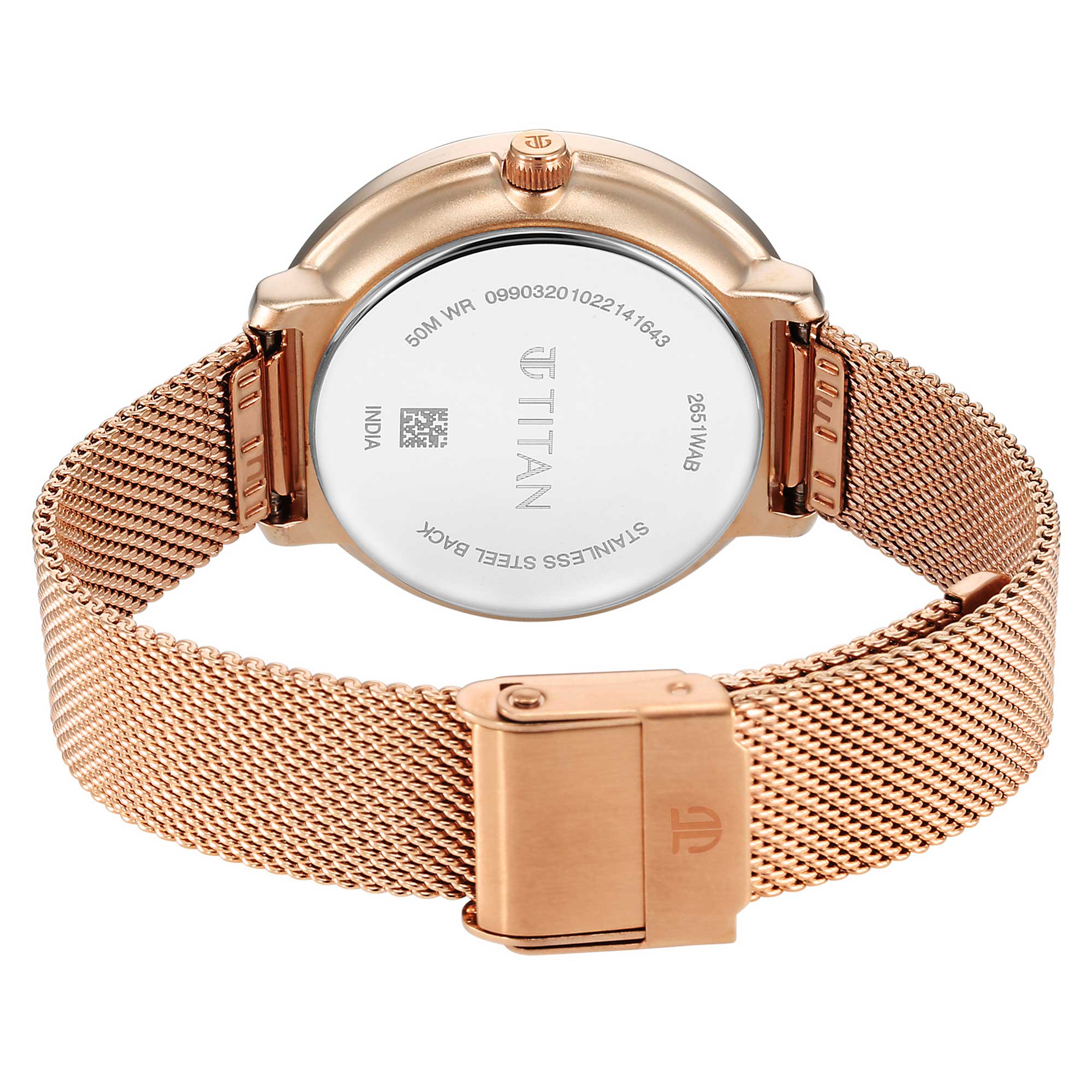 Neo Green Dial Stainless Steel Strap Watch for Women (2651WM05)
