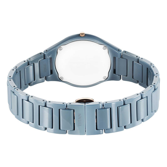 Titan Edge Women Ceramic Bicolour Case Material Ceramic ShapeRound Women Watch (2653QC07)