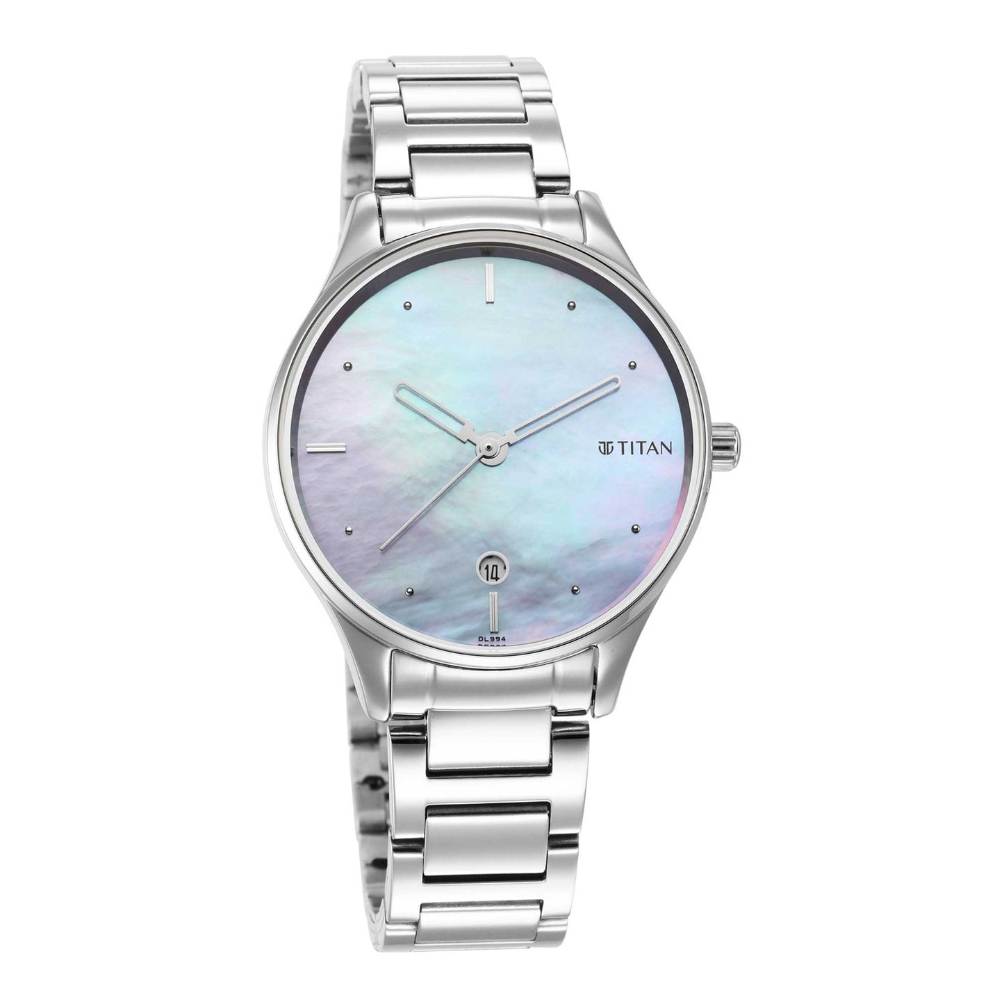 Titan Pastel Dreams Purple Mother of Pearl Dial Analog Metal Strap Watch for Women