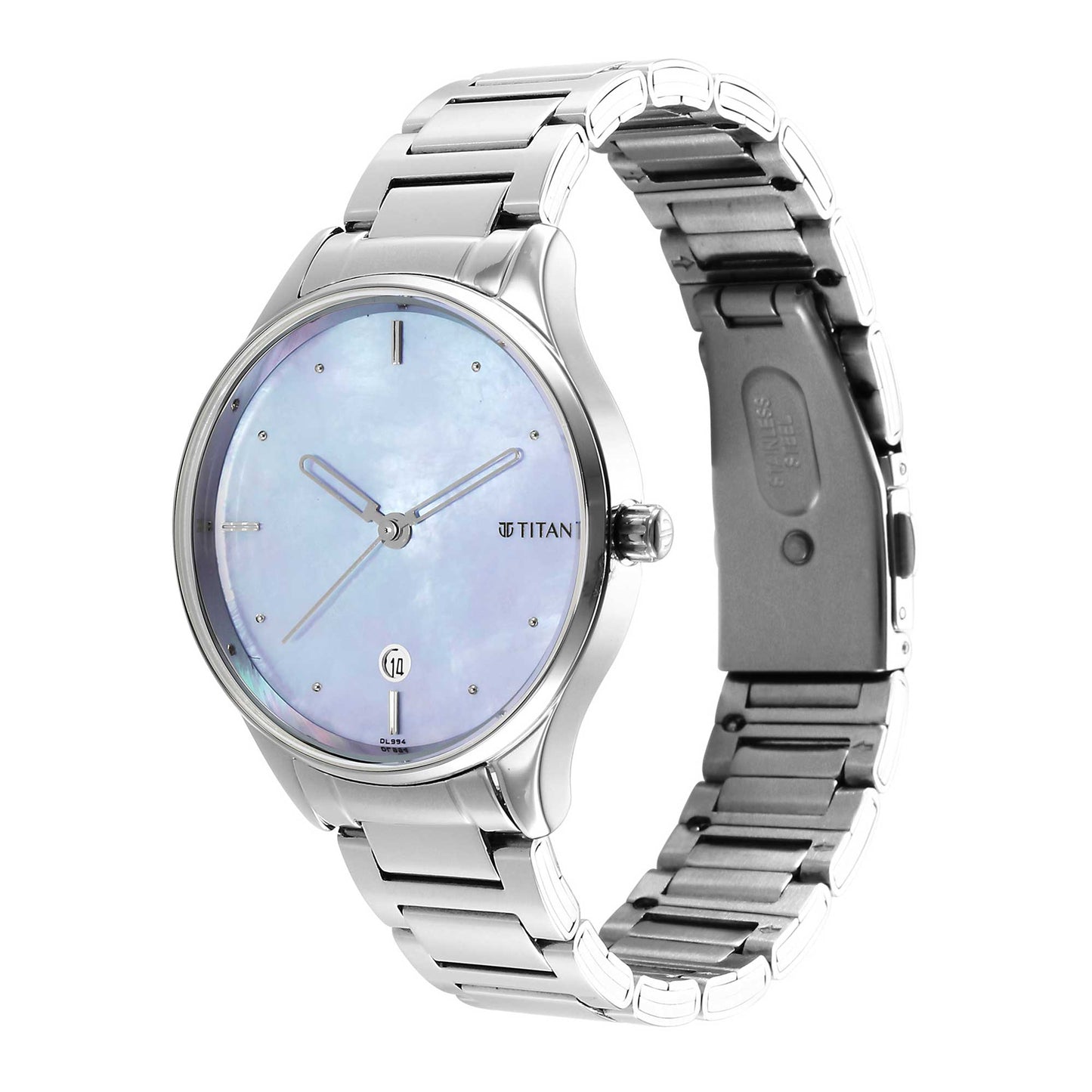 Titan Pastel Dreams Purple Mother of Pearl Dial Analog Metal Strap Watch for Women