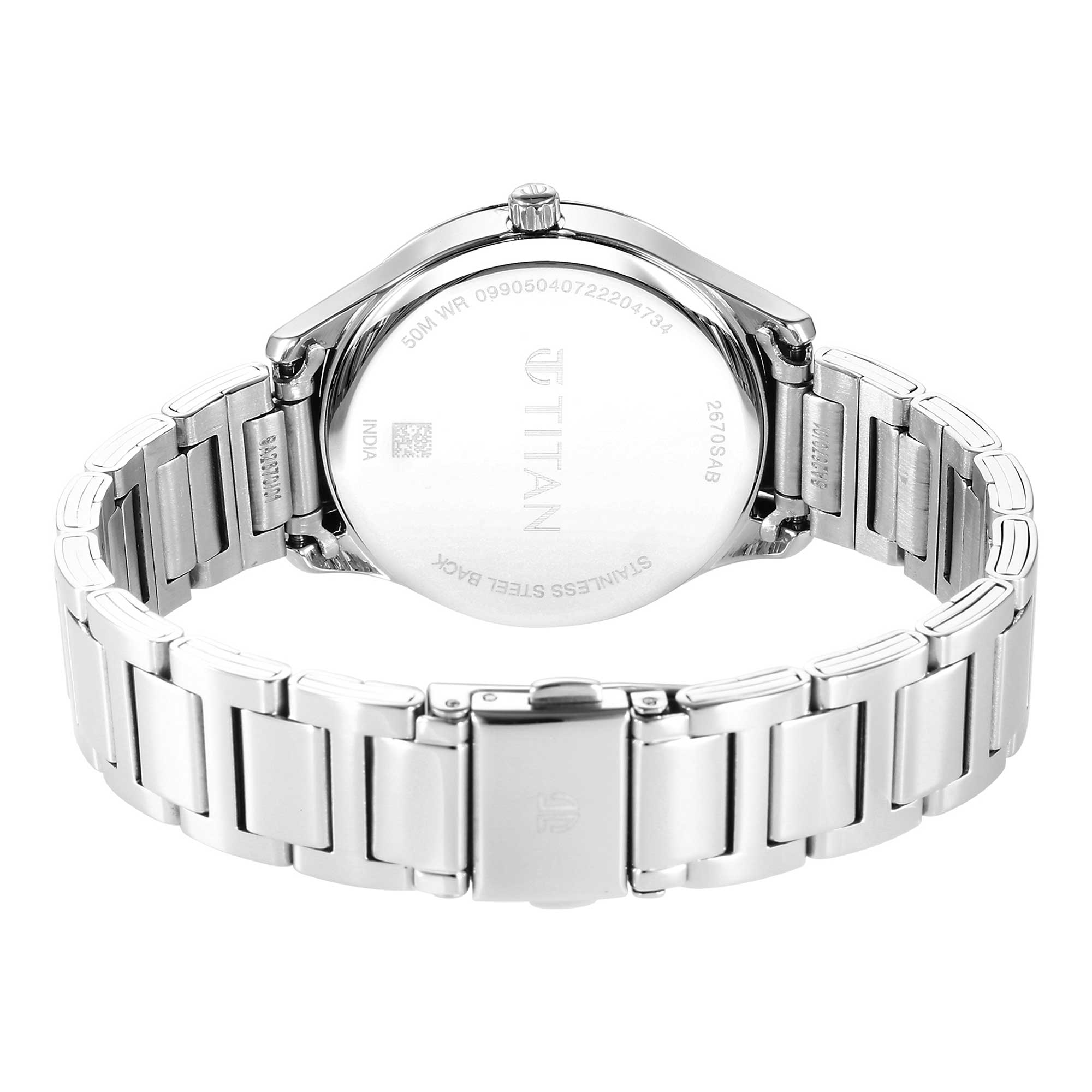 Titan Pastel Dreams Purple Mother of Pearl Dial Analog Metal Strap Watch for Women