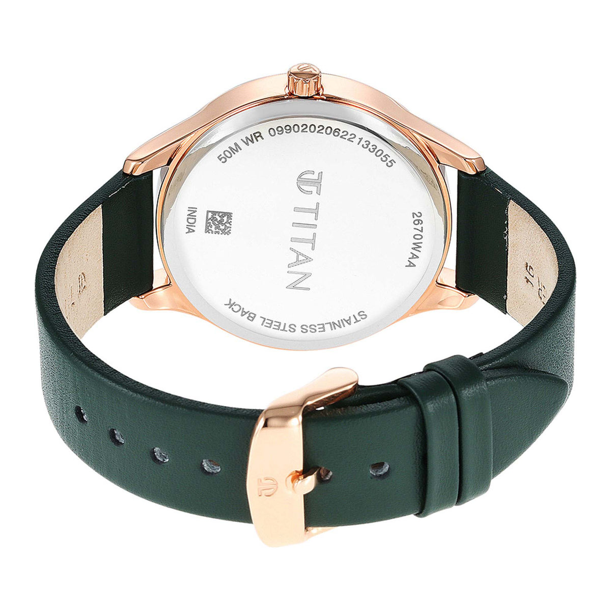 Titan Neo Workdays Silver Dial Quartz Multifunction Leather Strap watch for Women