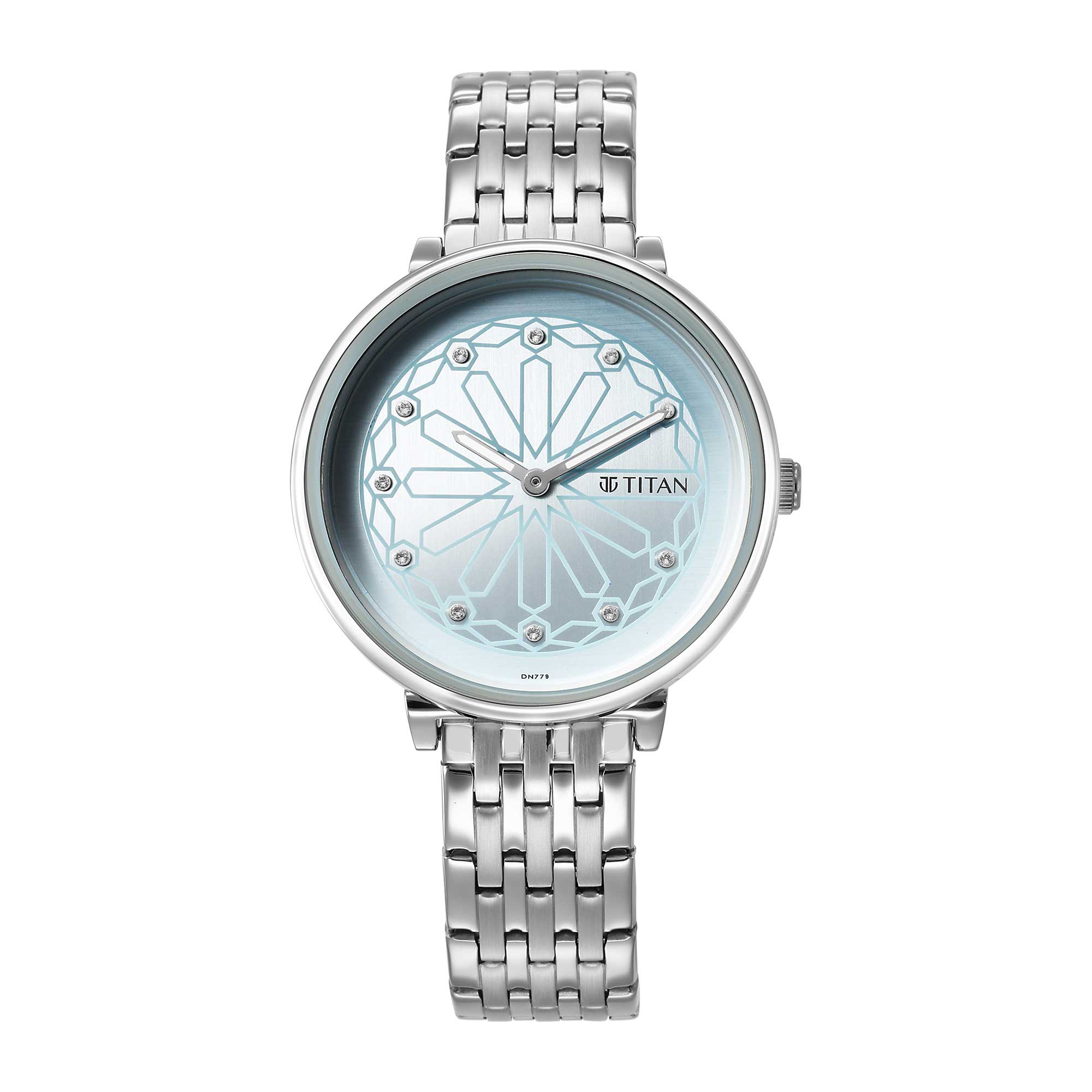 Titan Marhaba Sky Blue Dial Analog Stainless Steel Strap watch for Women