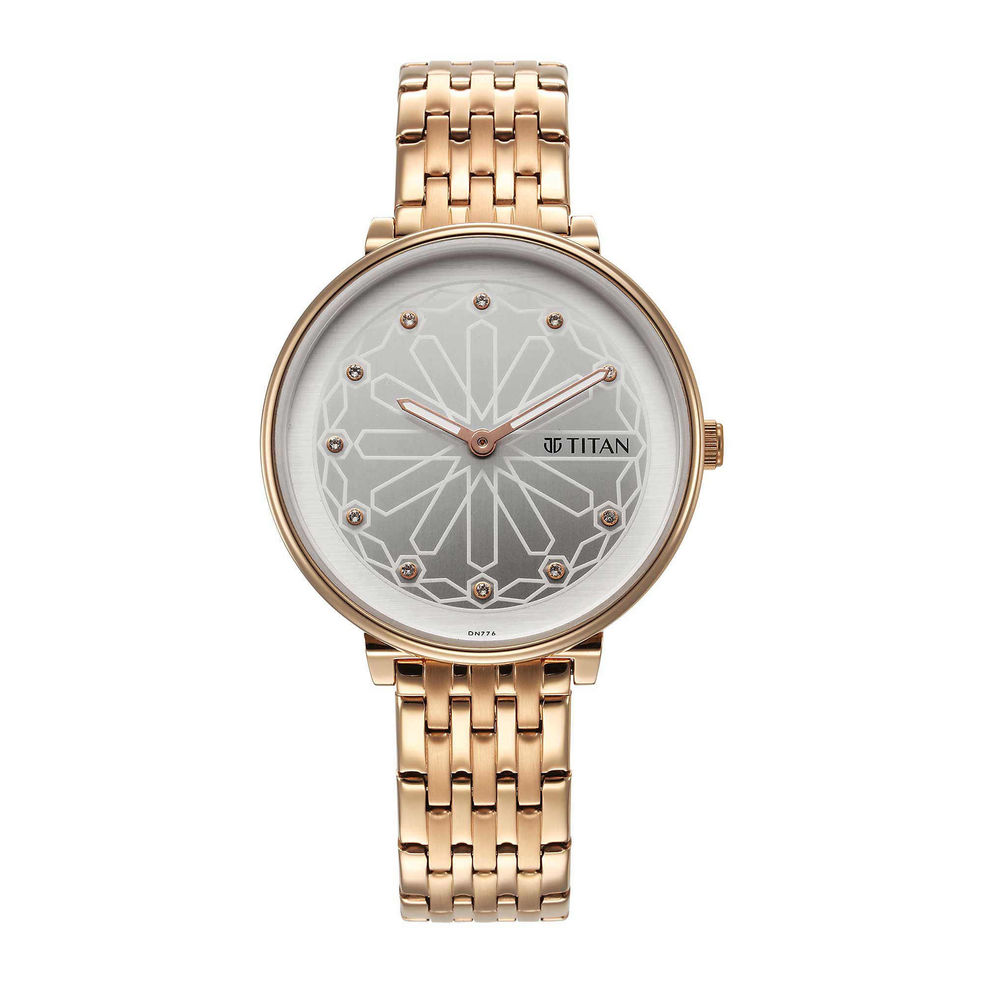 Titan Marhaba Silverwhite Dial Women Watch With Stainless Steel Strap (2673WM02)