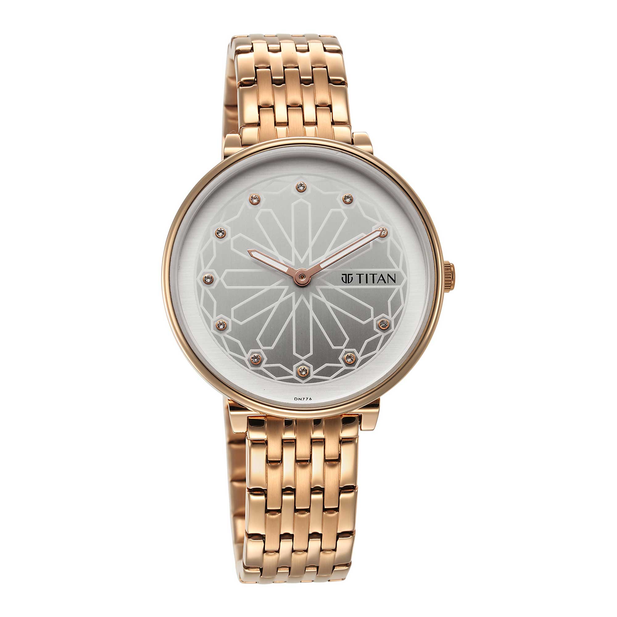 Titan Marhaba Silverwhite Dial Women Watch With Stainless Steel Strap (2673WM02)