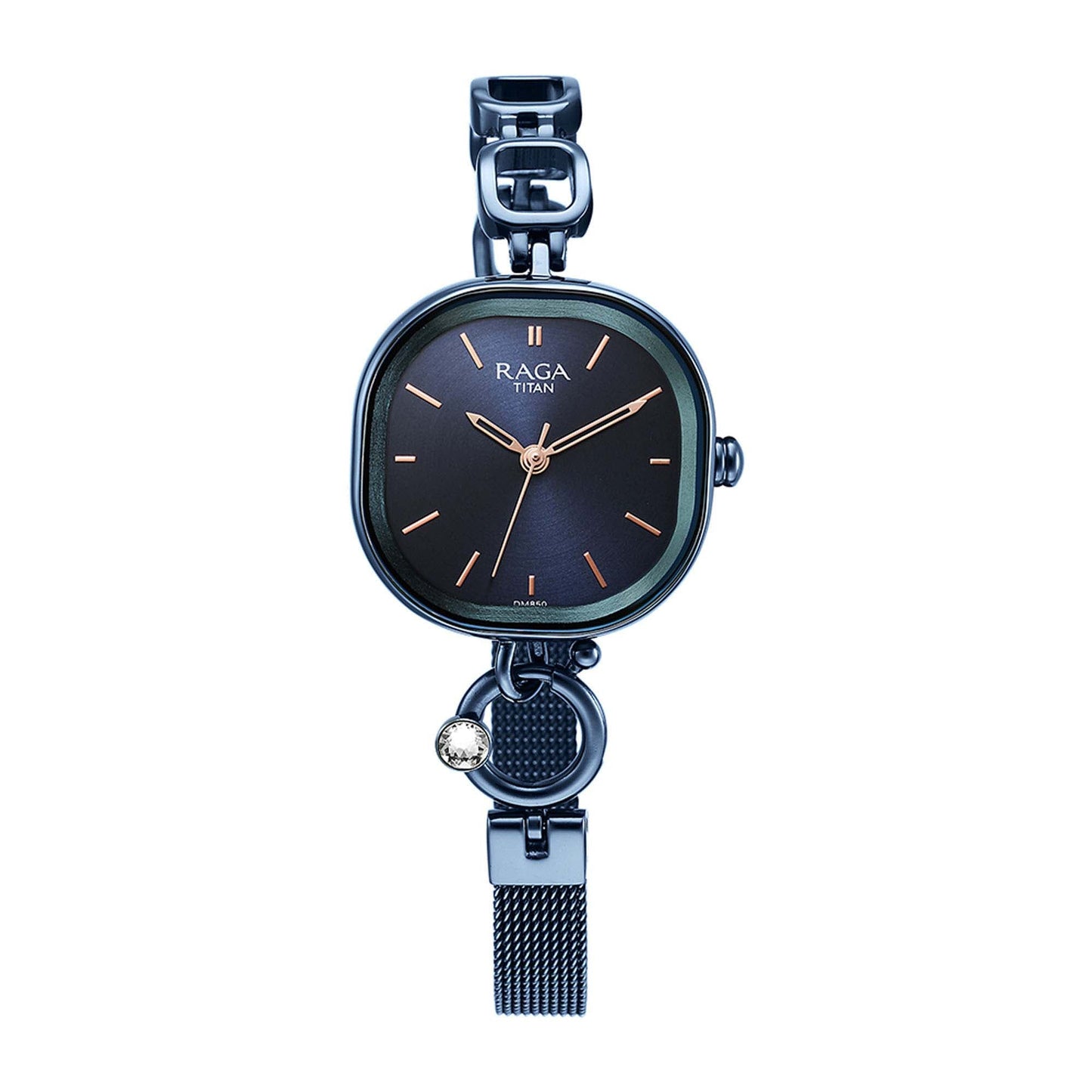 Titan Raga Delight Blue Dial Analog Metal Strap Watch for Women