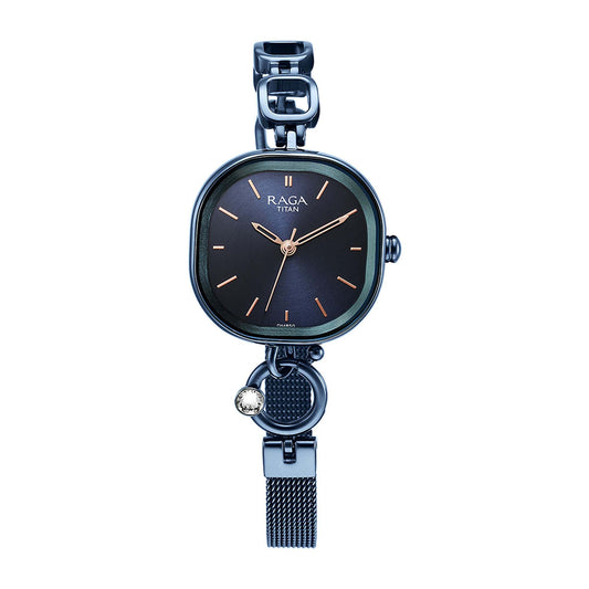 Titan Raga Delight Blue Dial Analog Metal Strap Watch for Women