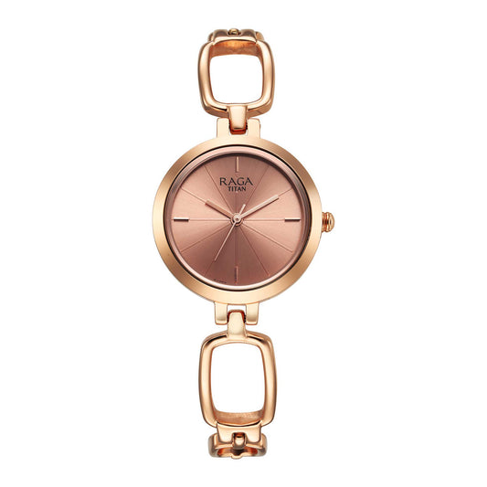 Titan Raga Rose Gold Dial Watch for Women (2725WM01)