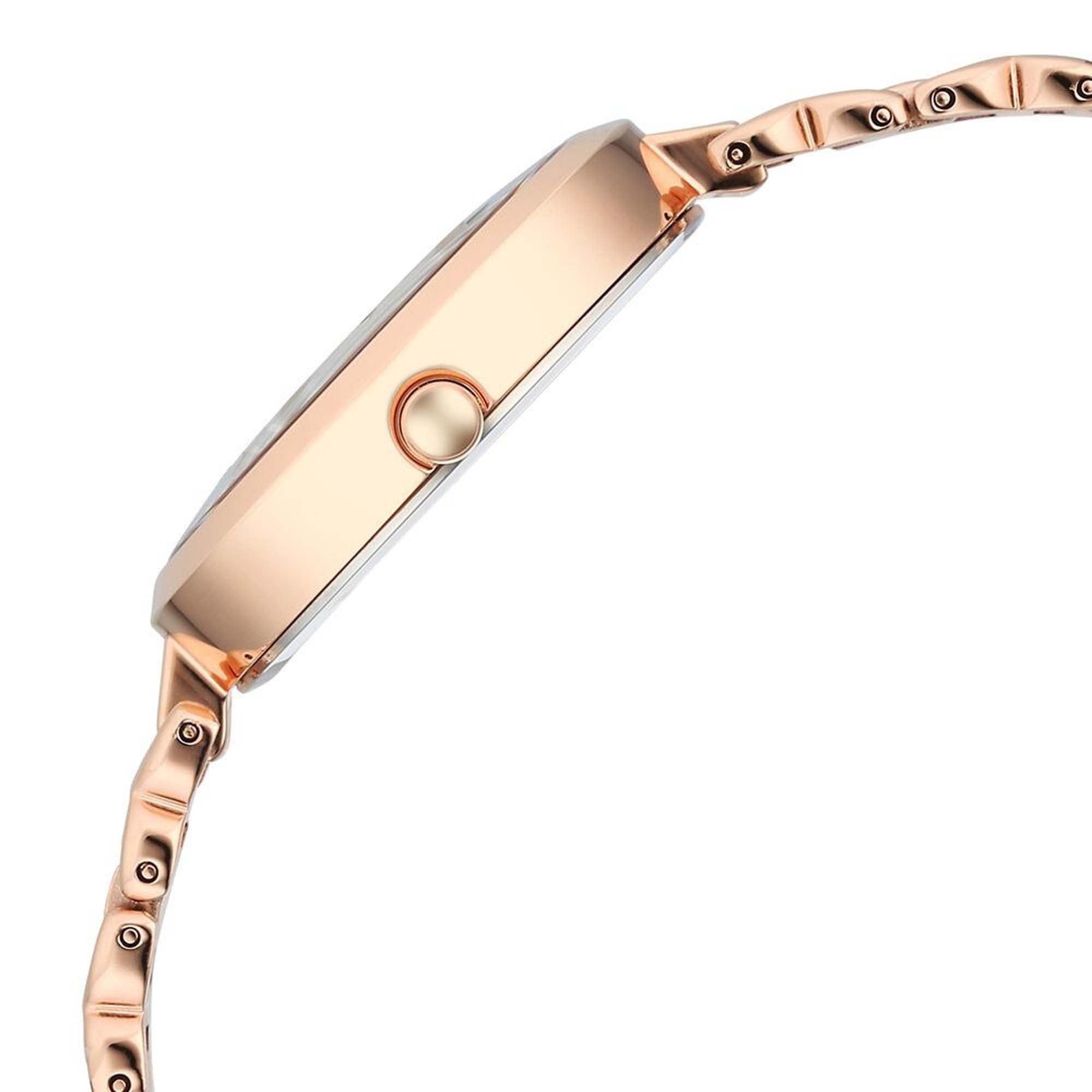 Titan Raga Memoirs Quartz Alog Burgundy Dial With Rose Gold Color Metal Strap Watch For Women (2752WM01)