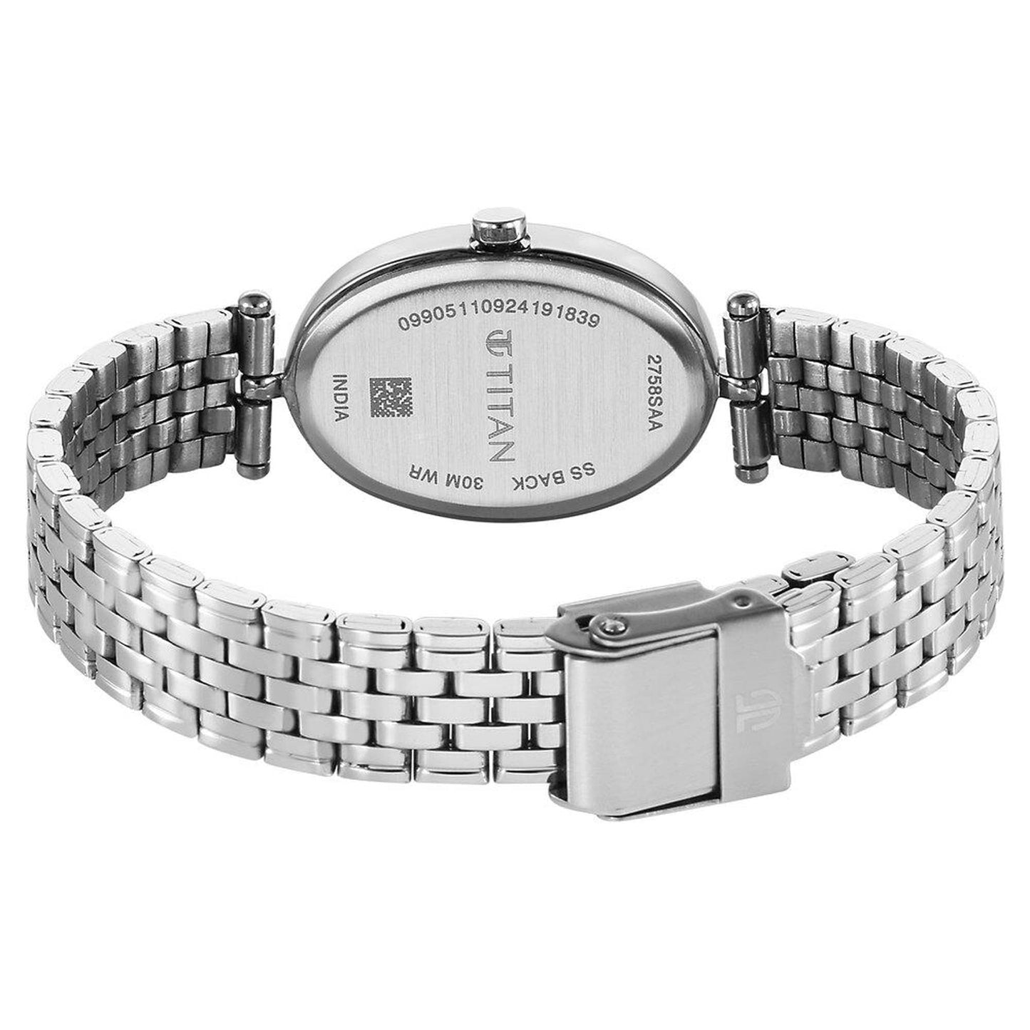 Titan Karishma Quartz Analog Beige Dial Silver Stainless Steel Strap Watch For Women