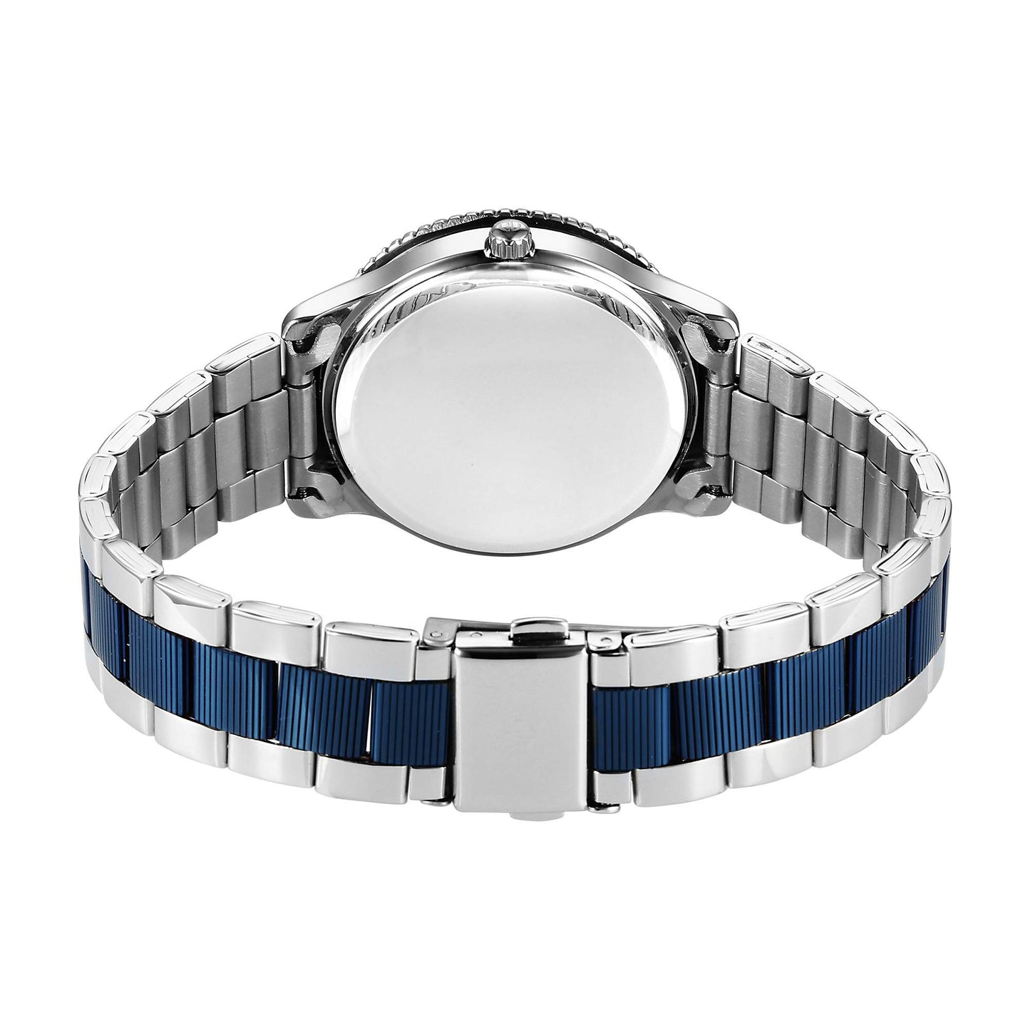 Titan Fashion Blue Dial Two Toned Stainless Steel Strap Analog Watch For Women