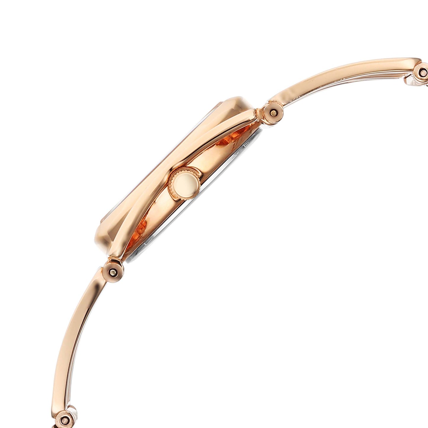 Titan Raga White Mother of Pearl Rectangle Dial Rose Gold Metal Analog Watch for Women 2769WM01