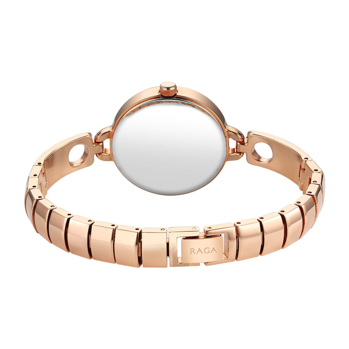 Titan Raga Mother of Pearl Dial Rose Gold Metal Strap Analog Watch for Women 2774WM01